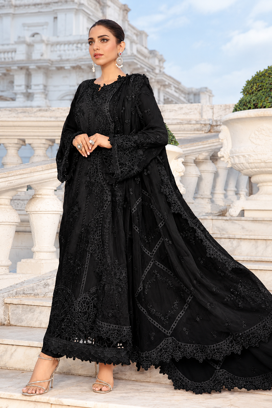 Blush Elegance - Handmade Gala Heavy Boring Embroidered Viscose Luxury Festive Collection