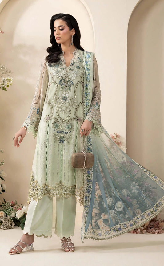 Noir Majesty - Black Boring Chikankari 3D Gala Luxury Viscose Doriya Festive Suit