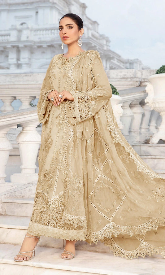 Ruby Royale - Heavy Zari & Handmade Gala Luxury Viscose Festive Bridal 3-Piece